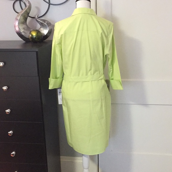 Foxcroft Honeydew Taylor Shirt Dress Sz 6 - Picture 4 of 7